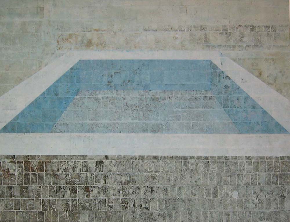 Pool I (Piscina azul do ateliê do Rio, centrada)